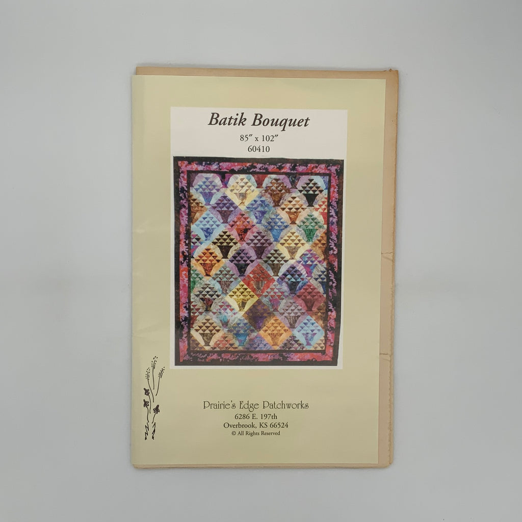 Batik Bouquet - Prairie's Edge Patchworks - Vintage Uncut Quilt Pattern