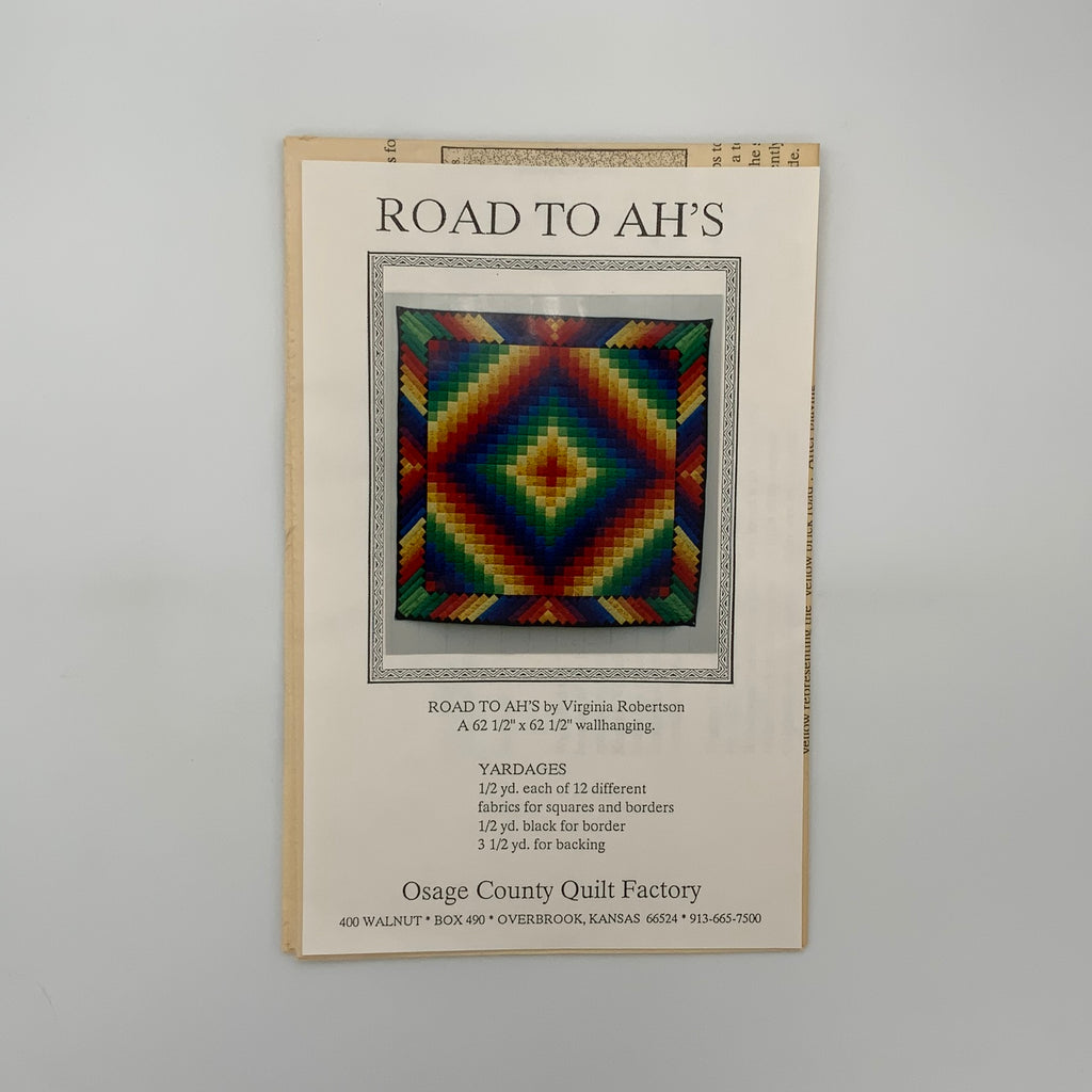 Road to Ah's - Osage County Quilt Factory - Vintage Uncut Quilt Pattern