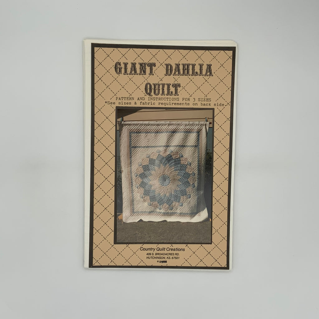 Giant Dahlia Quilt - Country Quilt Creations - Vintage Uncut Quilt Pattern