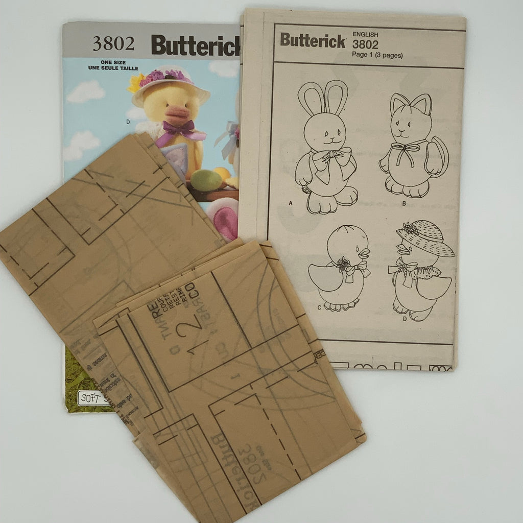 Butterick 3802 (2003) Springtime Friends - Uncut Sewing Pattern
