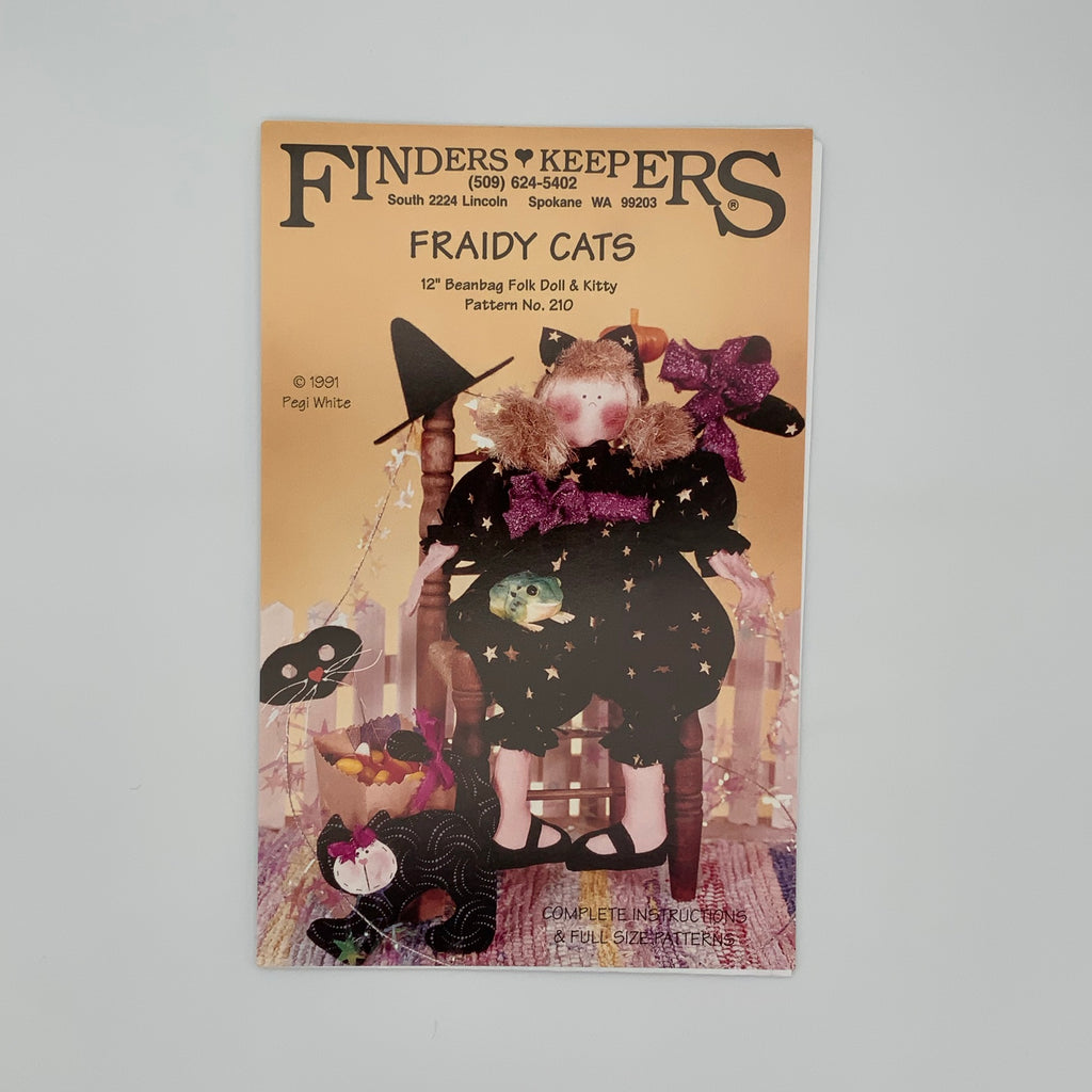 Fraidy Cats - Finders Keepers - Vintage Uncut Craft Pattern