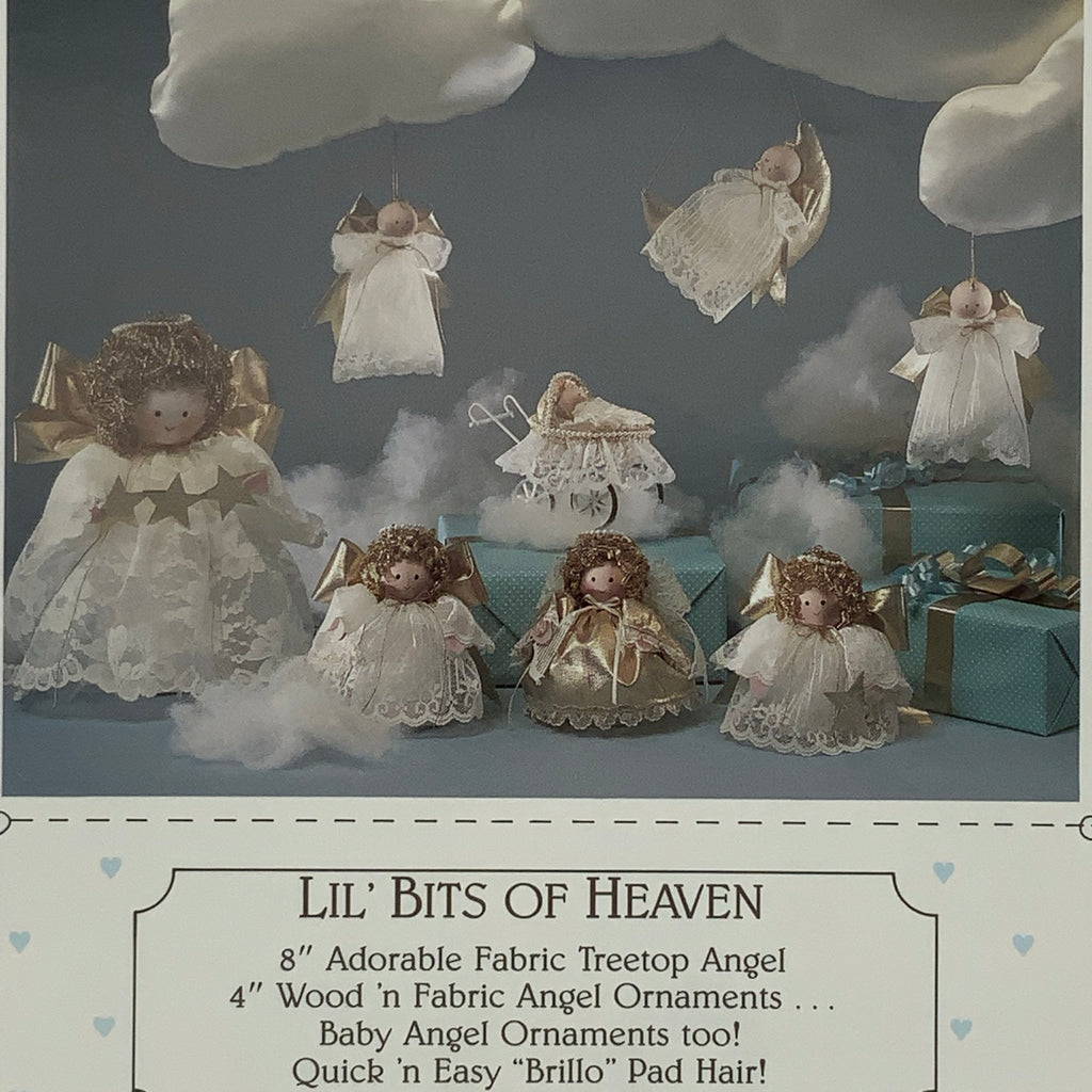 Lil' Bits of Heaven Treetop Angel and Ornaments - Luv 'n Stuff - Vintage Uncut Craft Pattern