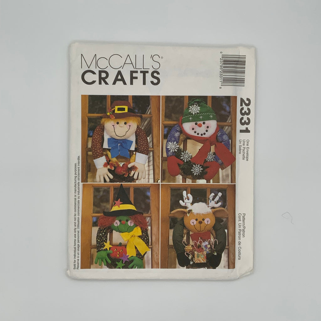 McCall's 2331 (1999) Seasonal Wreaths - Vintage Uncut Craft Pattern