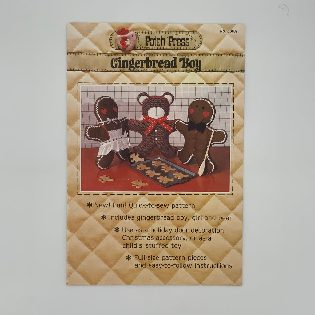 Gingerbread Boy - Patch Press - Vintage Uncut Craft Pattern