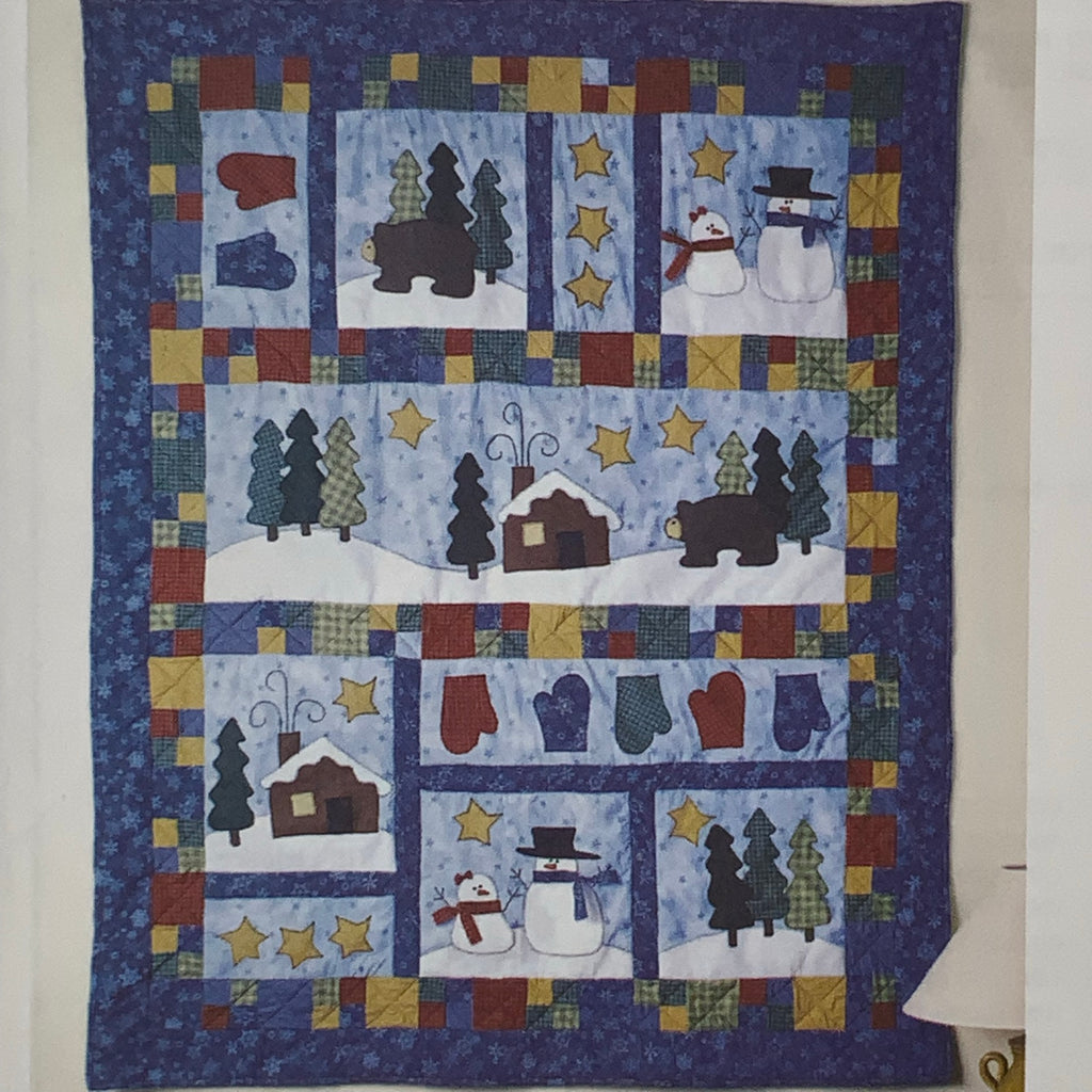 McCall's 2443 (1999) Winter Themed Quilt, Mantle Cover, Pillows, and Stockings - Vintage Uncut Applique Pattern