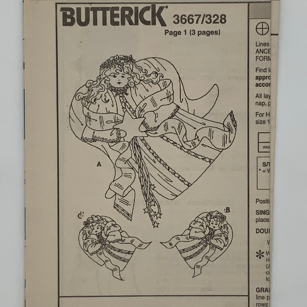 Butterick 3667 (1994) Angels - Vintage Uncut Craft Pattern