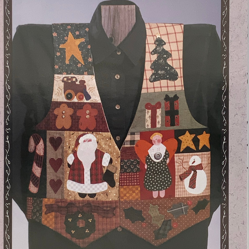 Country Christmas Vest - Art to Heart - Vintage Uncut Applique Pattern
