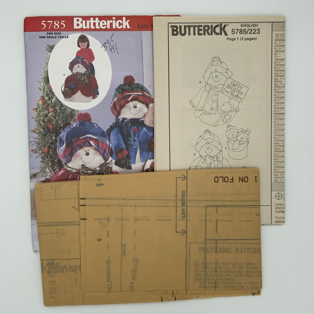 Butterick 5785 (1998) Snow Family - Vintage Uncut Craft Pattern