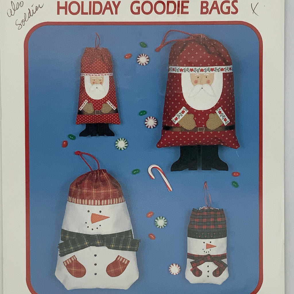 Holiday Goodie Bags - Country Appliques - Vintage Uncut Craft Pattern