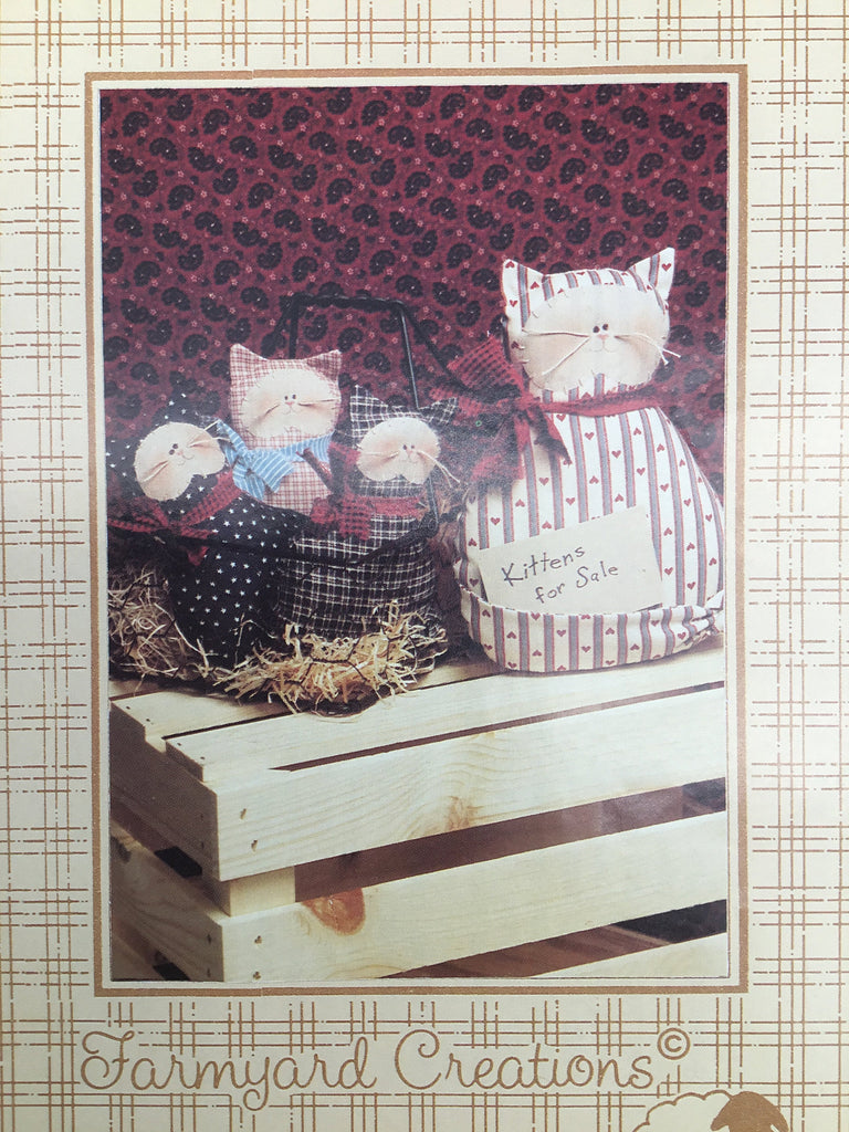 Hawthorne Cats in Two Sizes - Farmyard Creations - Vintage Uncut Craft Pattern