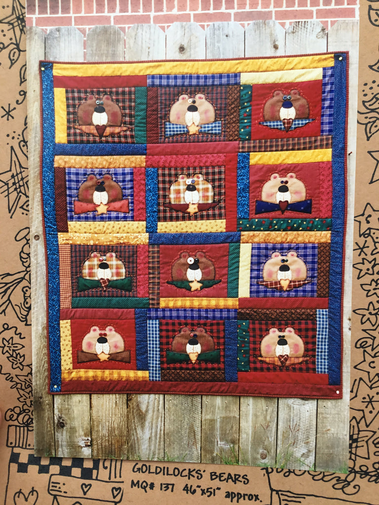 Goldilocks' Bears - Meme's Quilts #137 - Vintage Uncut Quilt Pattern