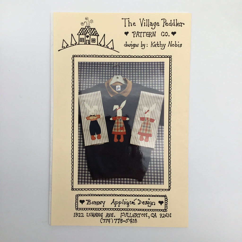 Bunny - The Village Peddler - Vintage Uncut Applique Pattern