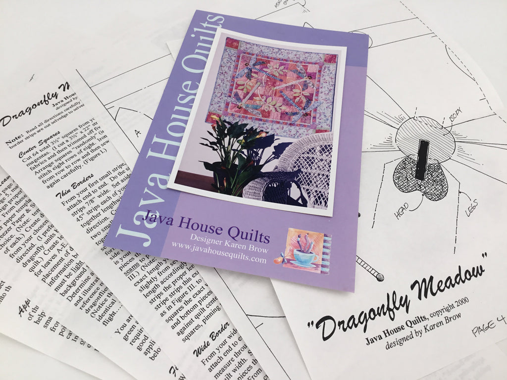 Dragonfly Meadow - Java House Quilts - Uncut Quilt Pattern