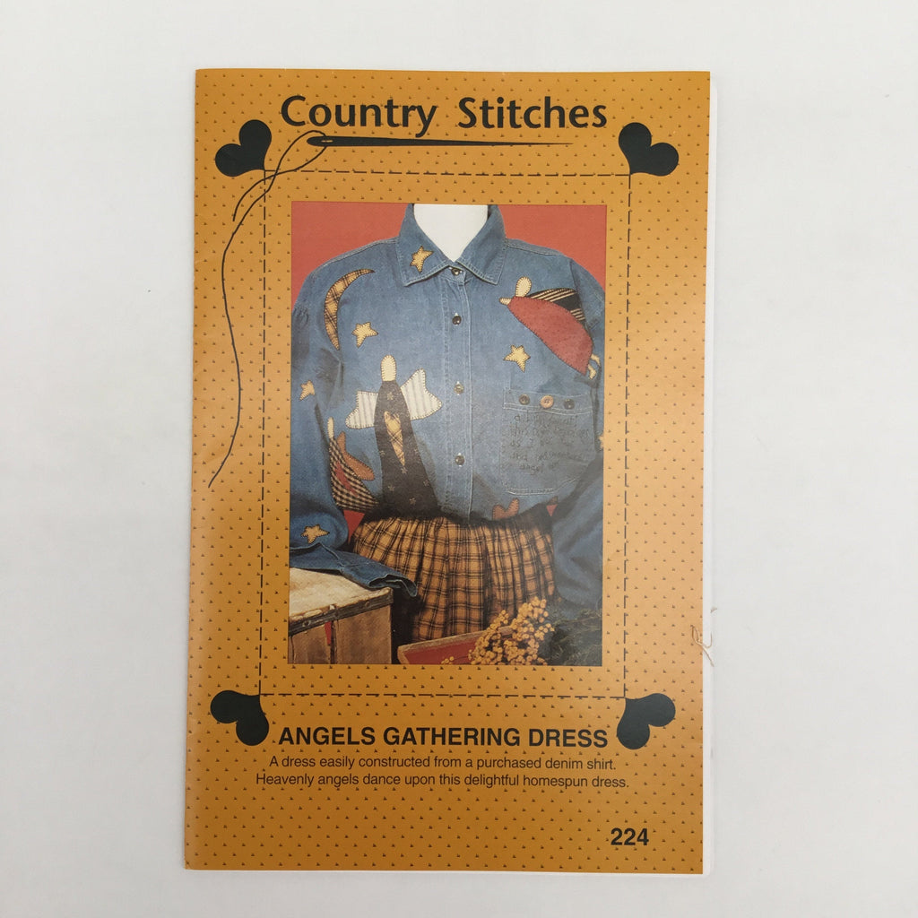 Angels Gathering Dress - Country Stitches #224 - Vintage Uncut Applique Pattern