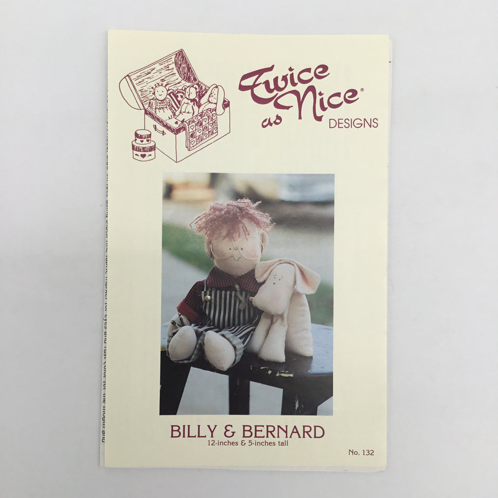 Billy & Bernard - Twice as Nice Designs #132 - Vintage Uncut Doll Pattern