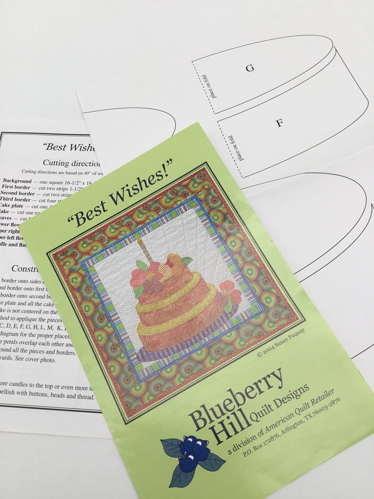 Best Wishes! - Blueberry Hill Quilt Designs - Uncut Quilt Pattern