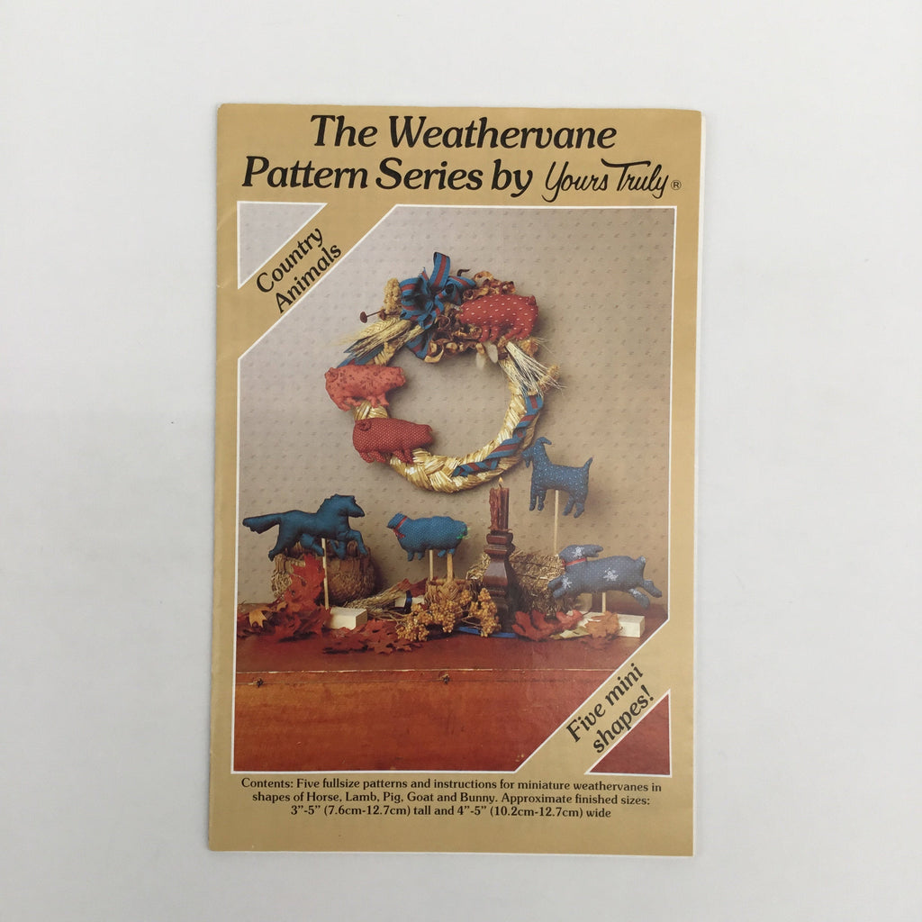 Country Animals - The Weathervane Series by Yours Truly - Vintage Uncut Doll Pattern