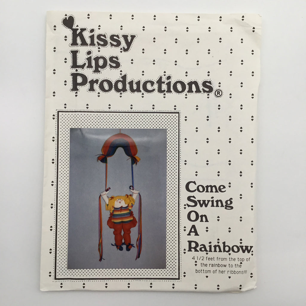 Come Swing on a Rainbow - Kissy Lips Productions - Vintage Uncut Doll Wallhanging Pattern