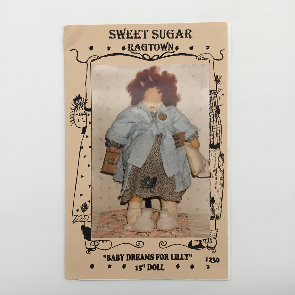Baby Dreams for Lilly - Sweet Sugar Ragtown - Vintage Uncut 15" Doll Pattern