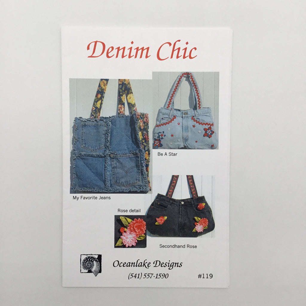 Denim Chic - Oceanlake Designs - Uncut Handbag Pattern
