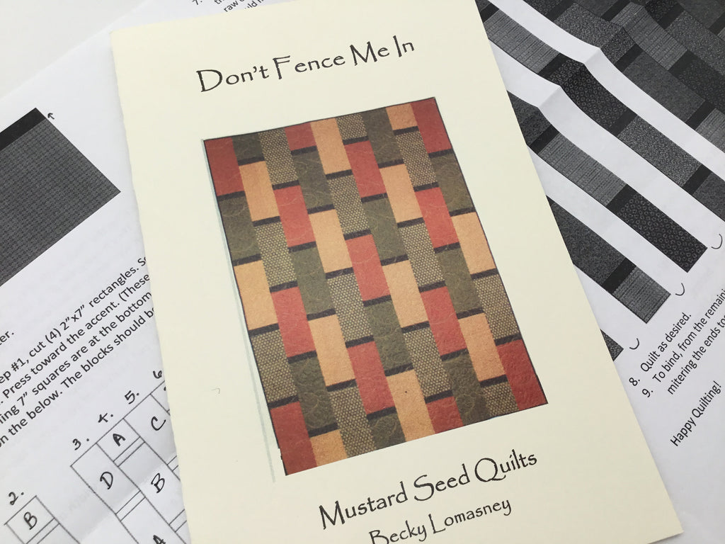 Don't Fence Me In - Mustard Seed Quilts - Uncut Quilt Pattern