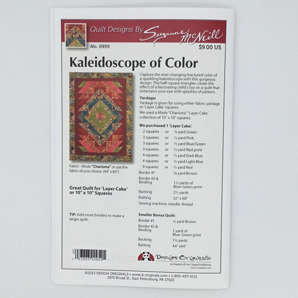 Kaleidoscope of Color - Design Originals - Uncut Quilt Pattern