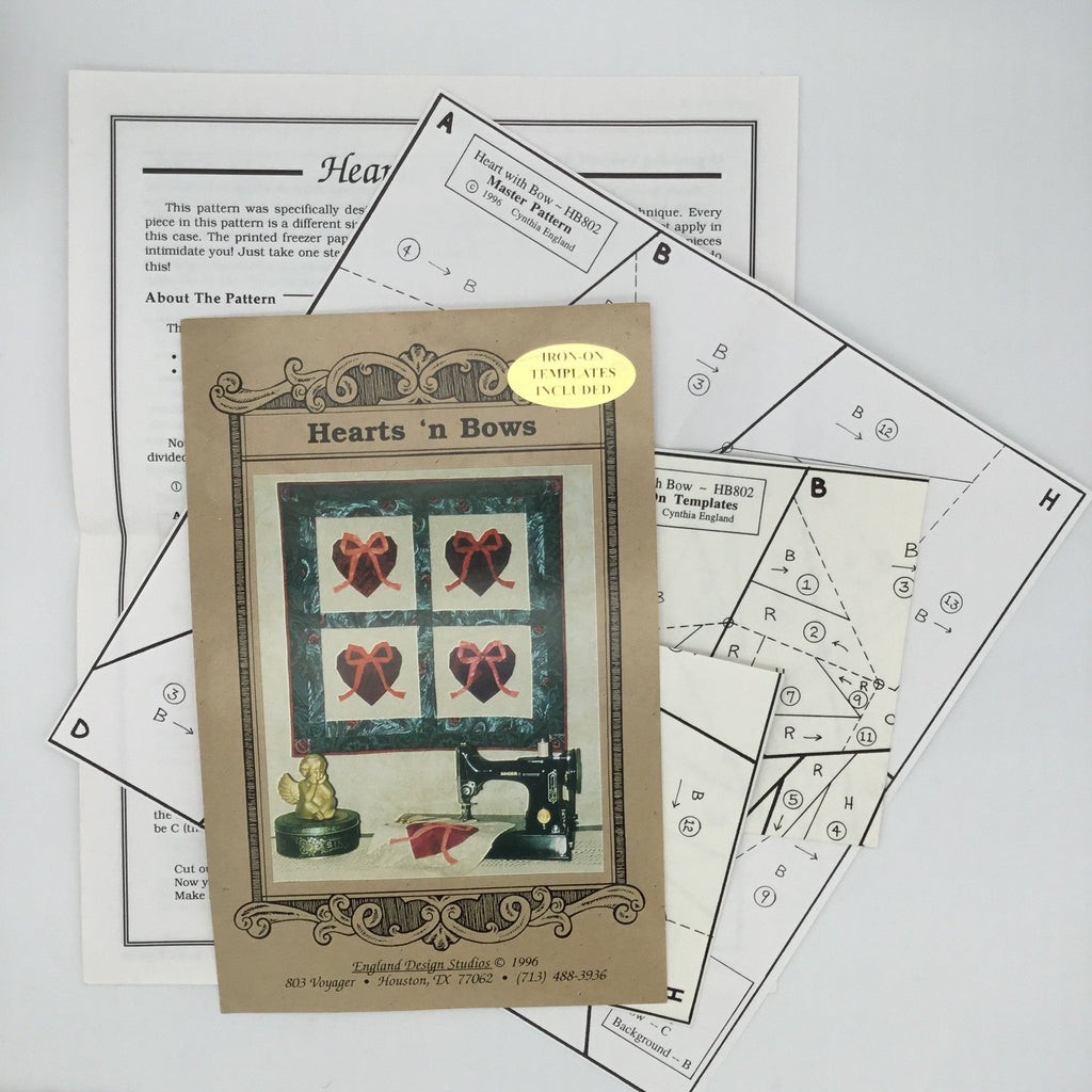 Hearts 'n Bows - England Design Studios - Vintage Uncut Quilt Pattern