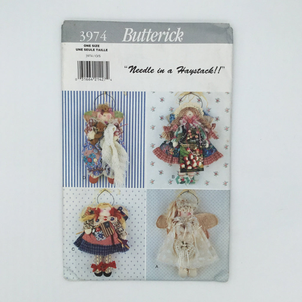 Butterick 3974 (1995) Angel Wall Hangings - Vintage Uncut Craft Pattern