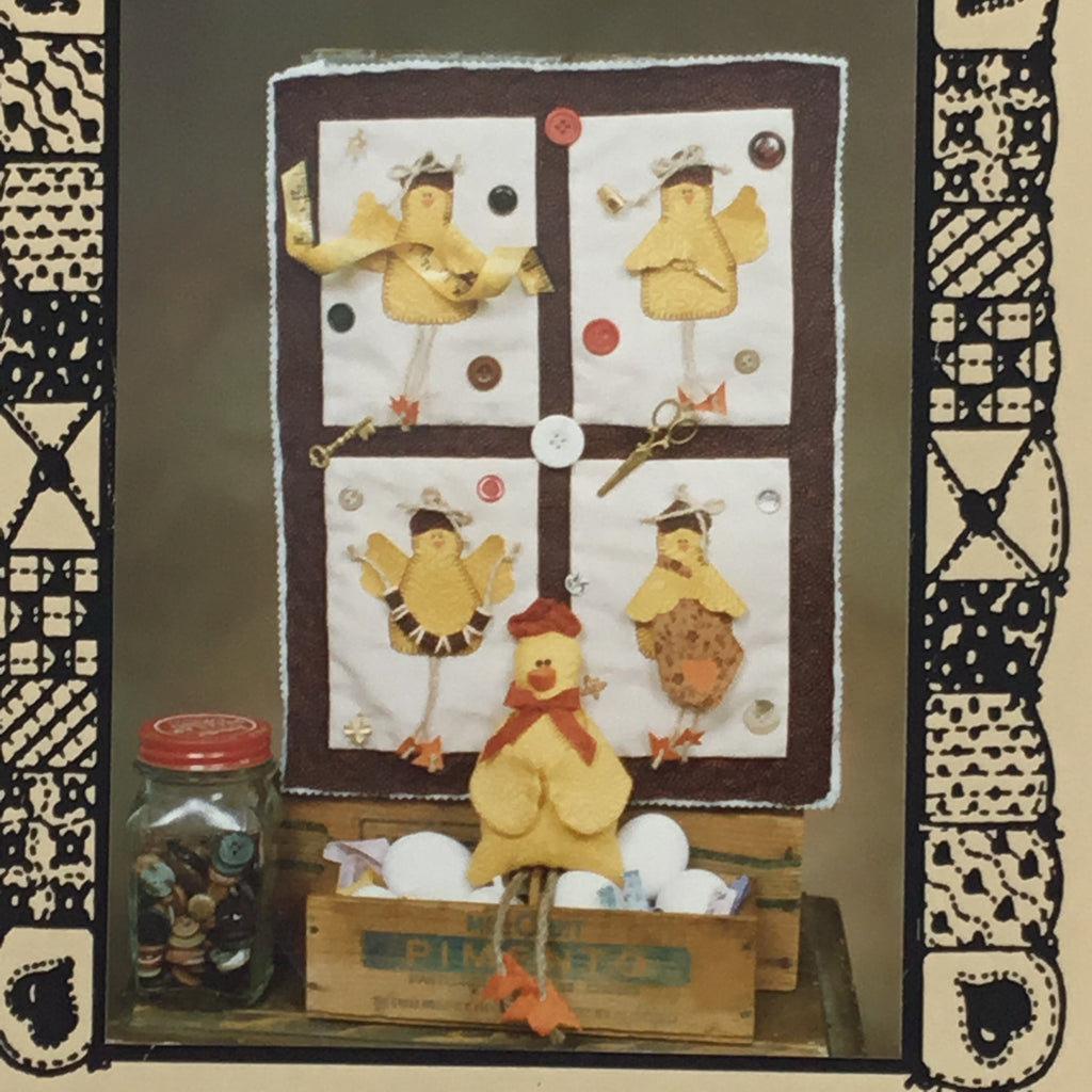 Clucking Around Wall Quilt and Stuffed Chick - Homestead Station - Vintage Uncut Quilt Pattern