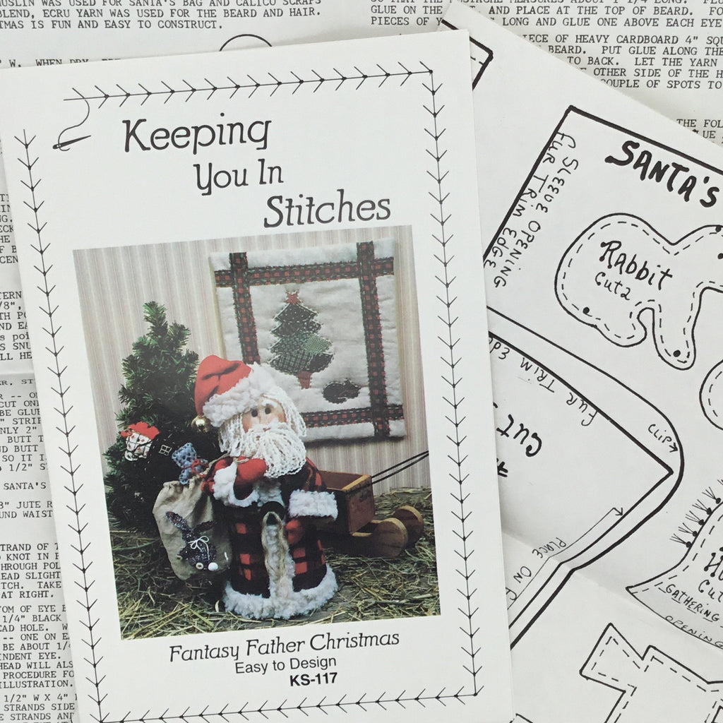 Fantasy Father Christmas - Keeping You in Stitches #117 - Vintage Uncut Doll Pattern