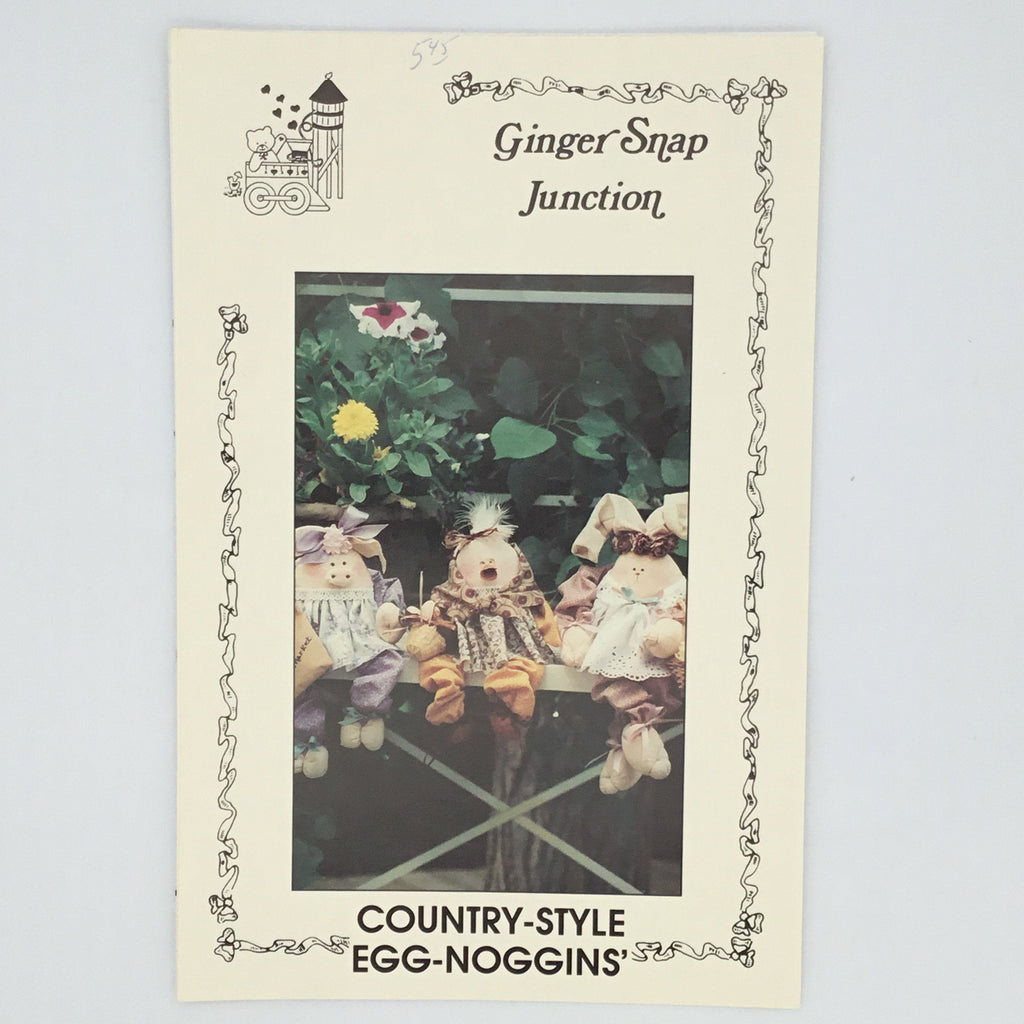 Country Style Egg-Noggins - Ginger Snap Junction - Vintage Uncut Stuffed Animal Pattern