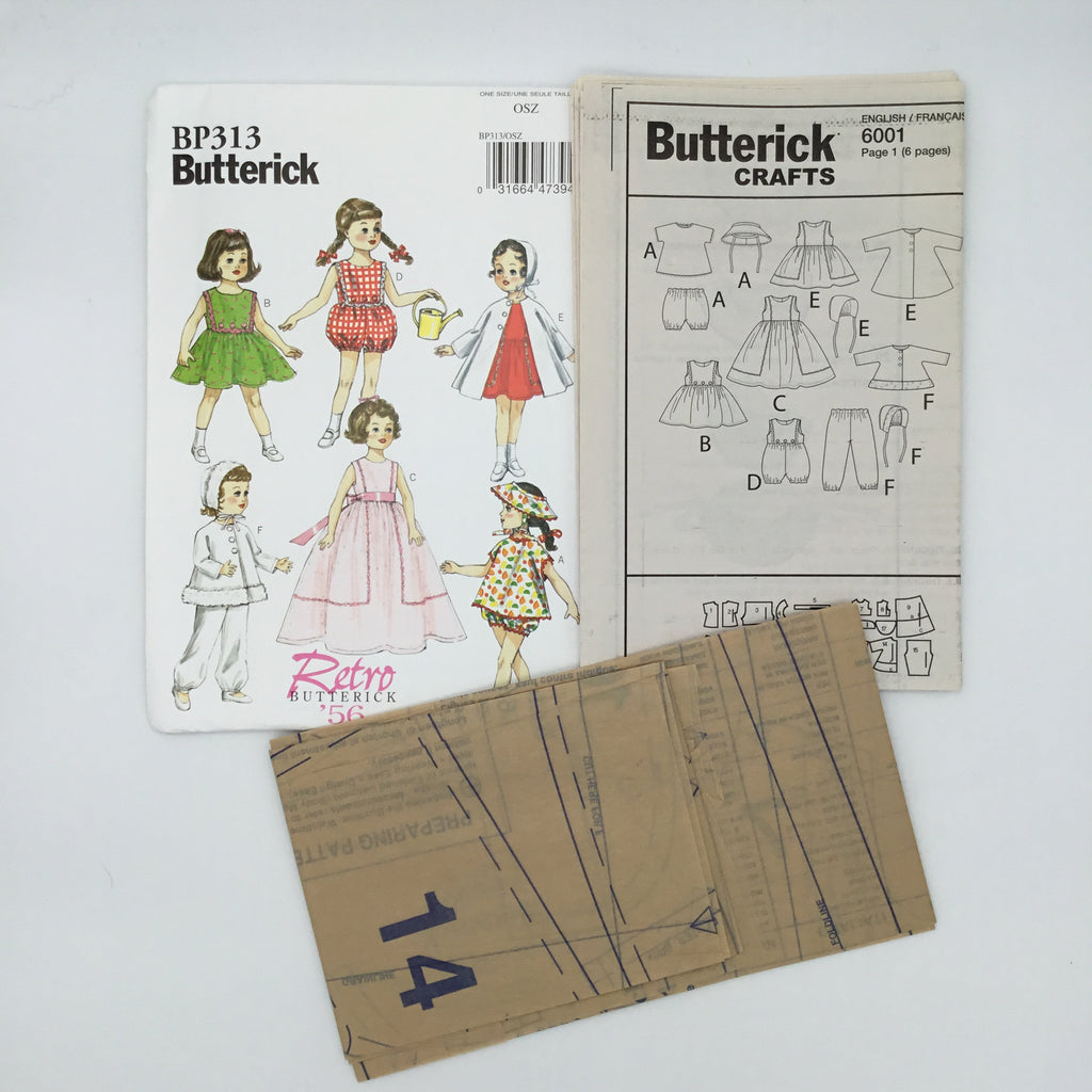 Butterick 313 (2014) Clothes for 18" Dolls - Uncut Doll Clothes Pattern