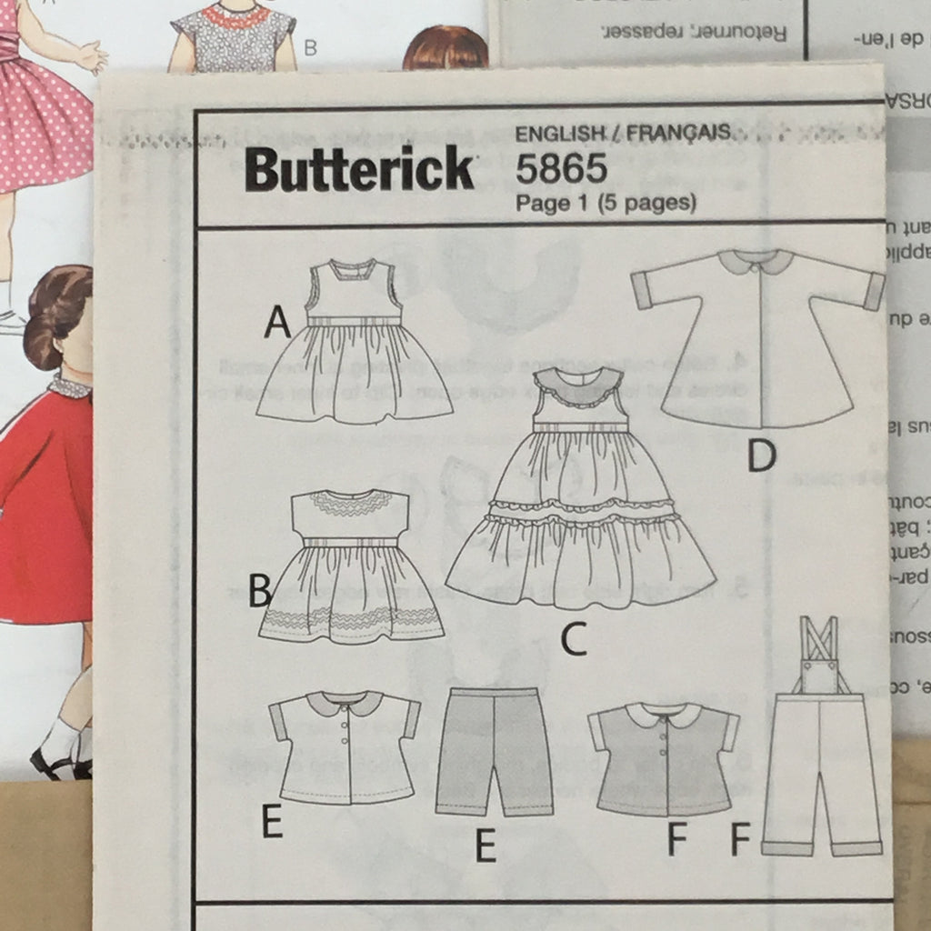 Butterick 314 (2012) Clothes for 18" Dolls - Uncut Doll Clothes Pattern