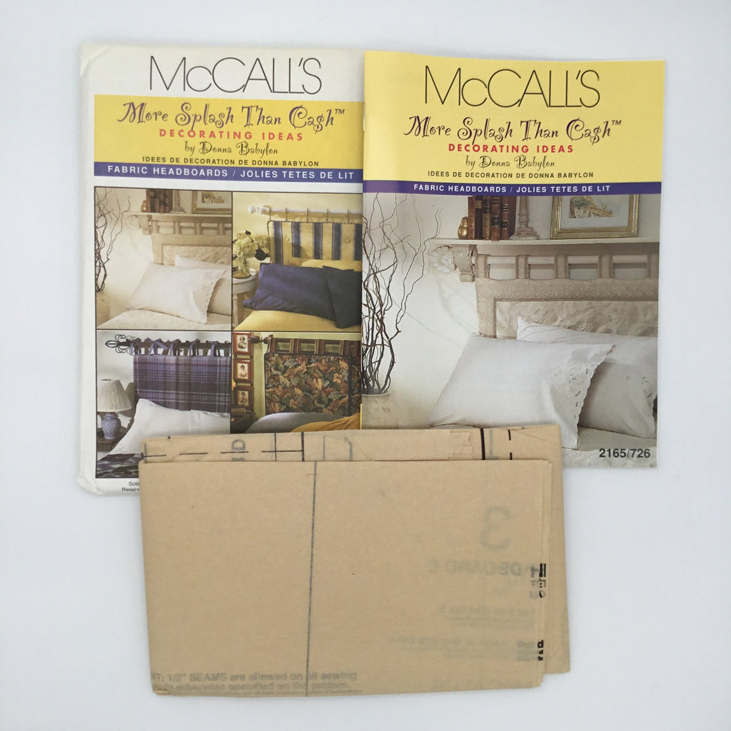 McCall's 2165 (1999) Fabric Headboards - Vintage Uncut Sewing Pattern
