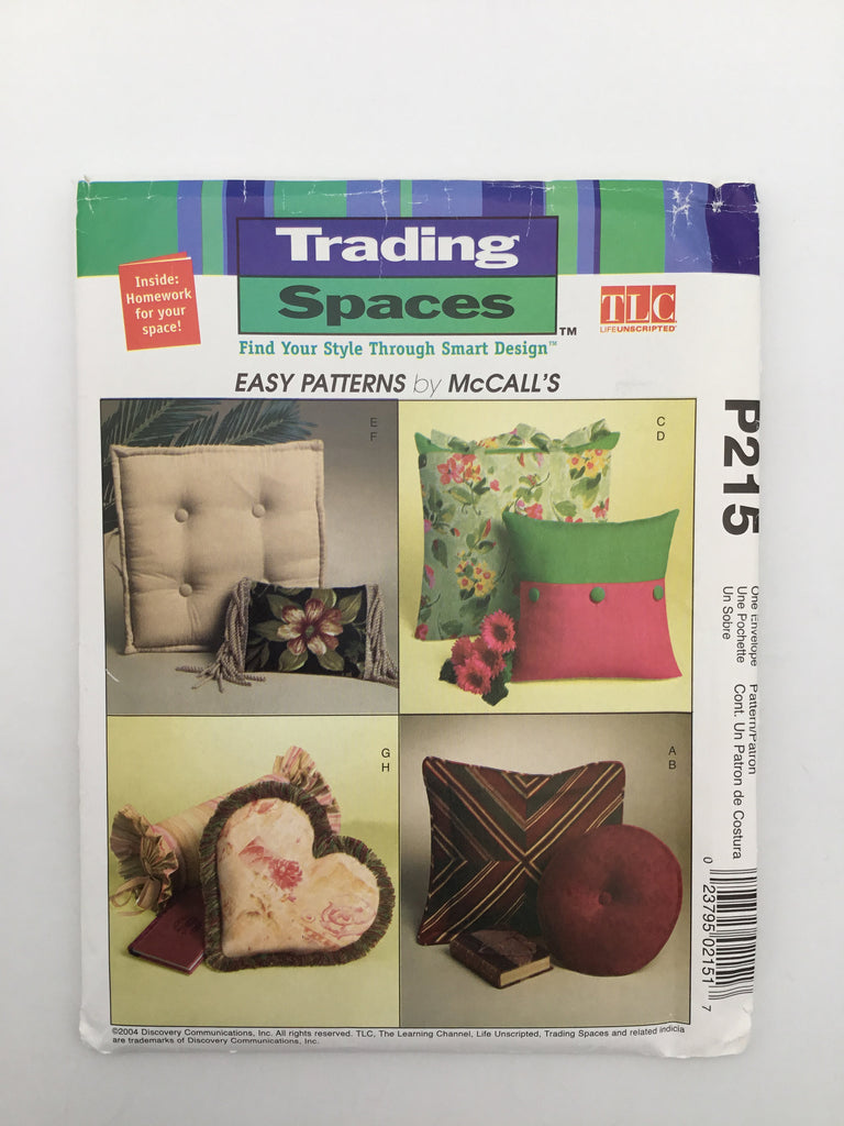 McCall's 215 (2004) Pillows - Uncut Sewing Pattern