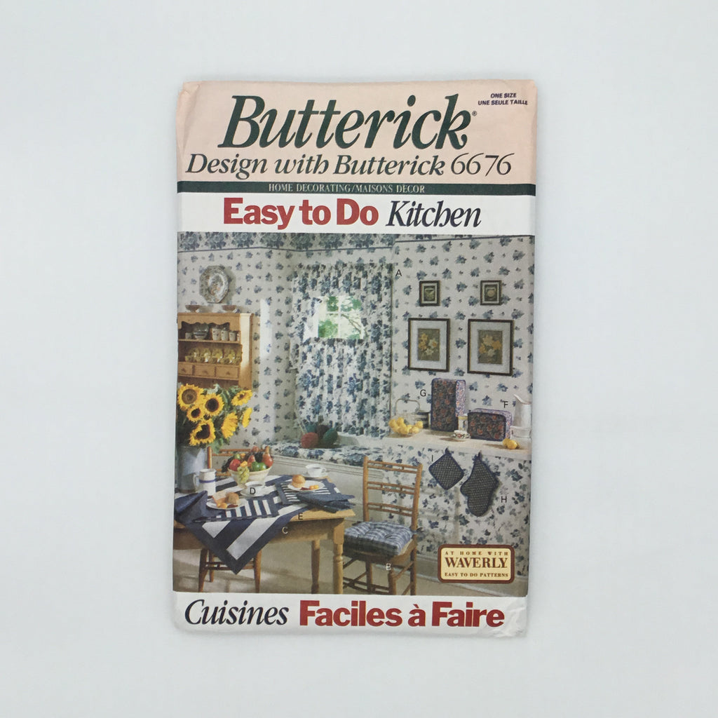 Butterick 249/6676 (1993) Kitchen Accessories - Vintage Uncut Sewing Pattern