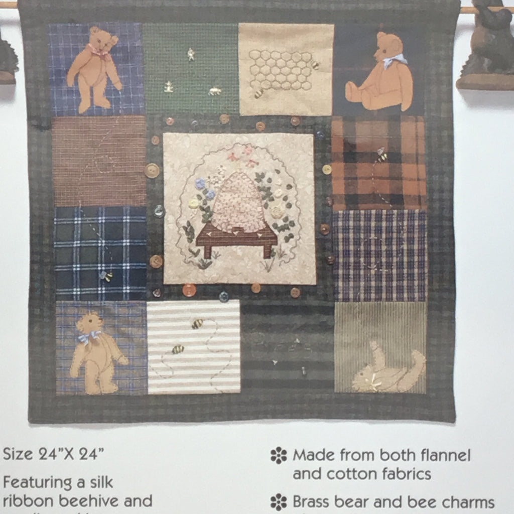 Bears n Bees Wall Hanging - Gooseberry Hill - Vintage Uncut Quilt Pattern