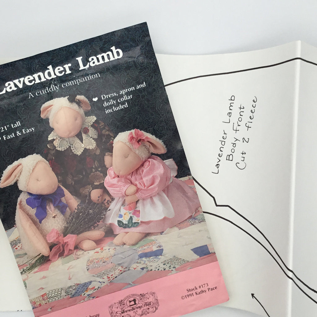 Lavender Lamb - Gooseberry Hill  - Vintage Uncut Stuffed Animal Pattern