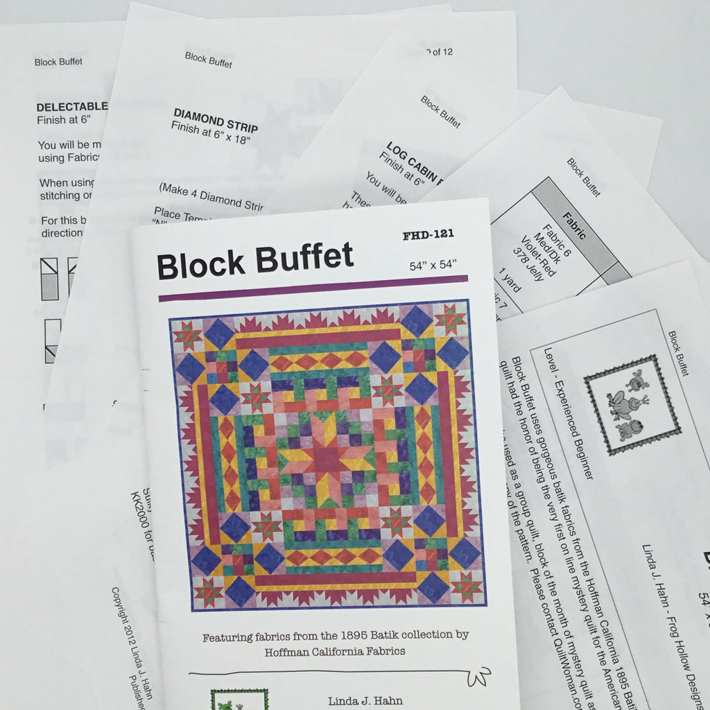 Block Buffet - Frog Hollow Designs - Uncut Quilt Pattern