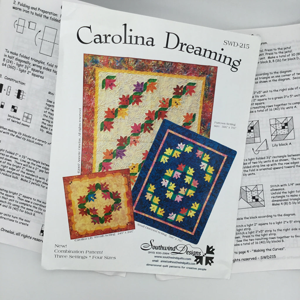 Carolina Dreaming - Southwind Designs - Uncut Quilt Pattern