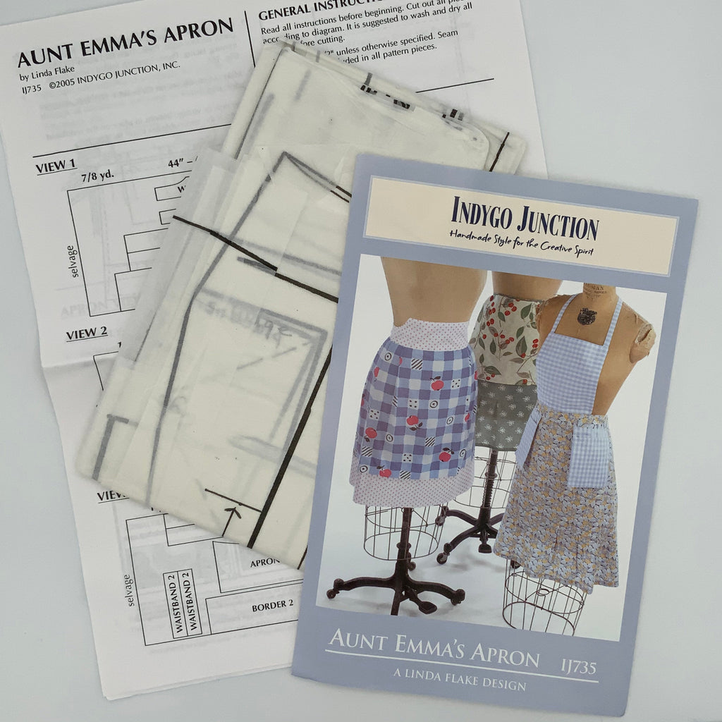Aunt Emma's Apron - Indygo Junction #735 - Uncut Sewing Pattern