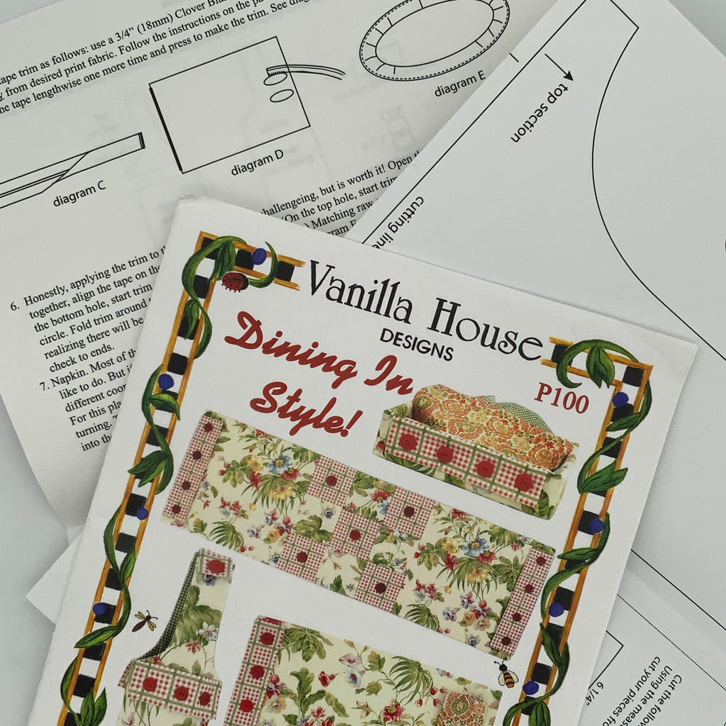 Dining In Style! - Vanilla House Designs #P100 - Uncut Sewing Pattern