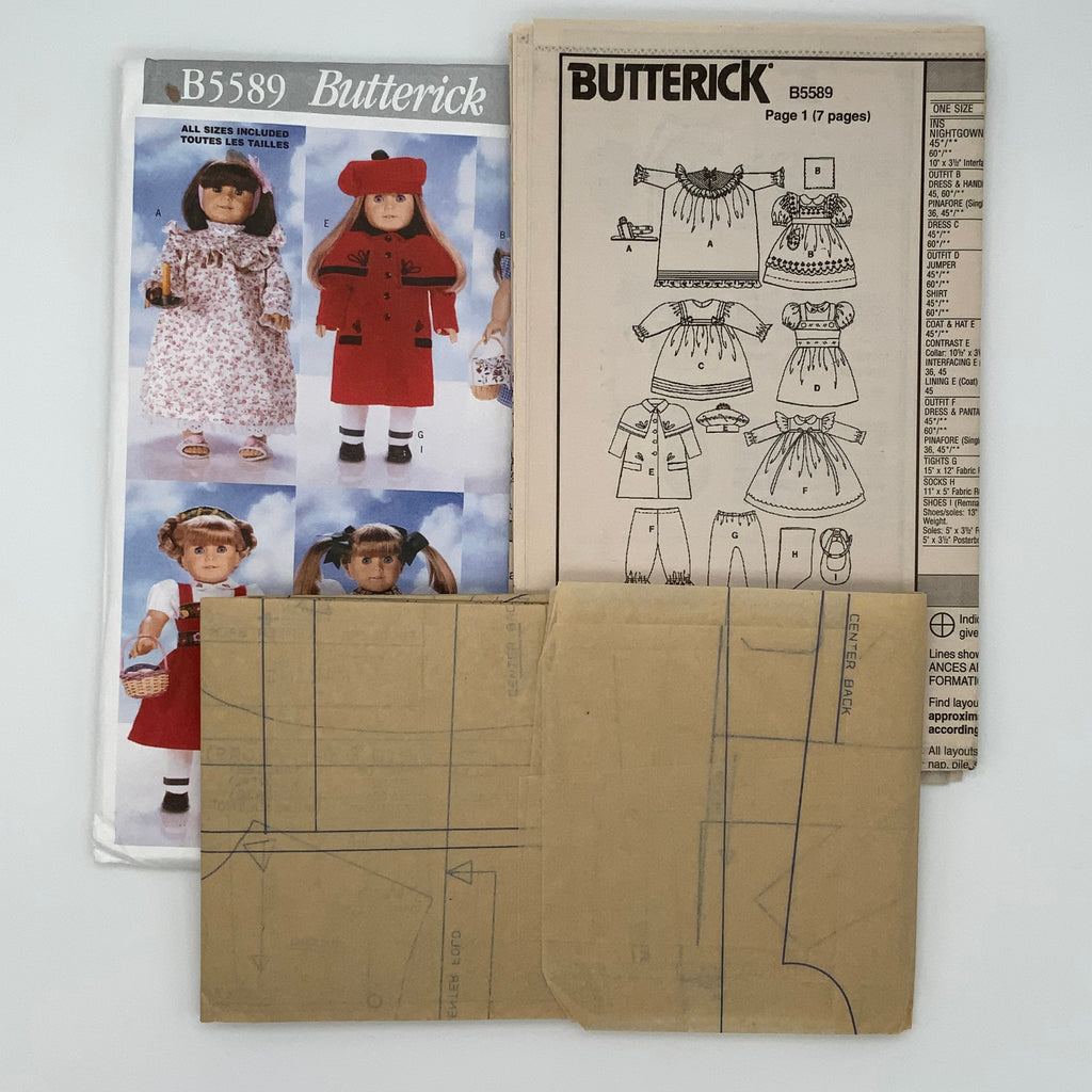 Butterick 5589 (2010) 18" Doll Clothes - Uncut Doll Clothes Pattern