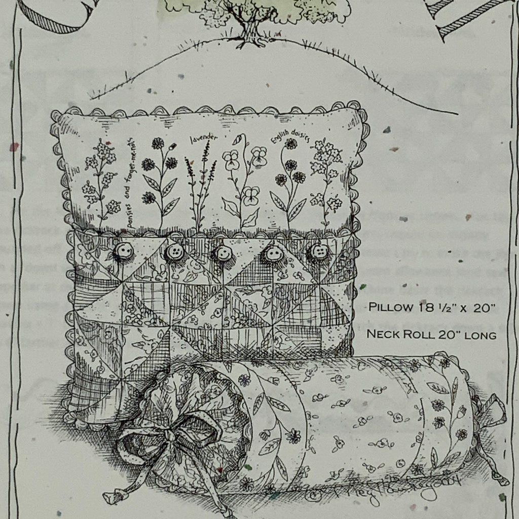 French Cottage Garden Pillows - Crabapple Hill - Uncut Sewing and Embroidery Pattern